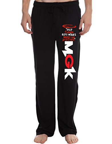 LAFEN Men's Machine Gun Kelly MGK EST 19XX logo Lounge Pajama Pants XL Black