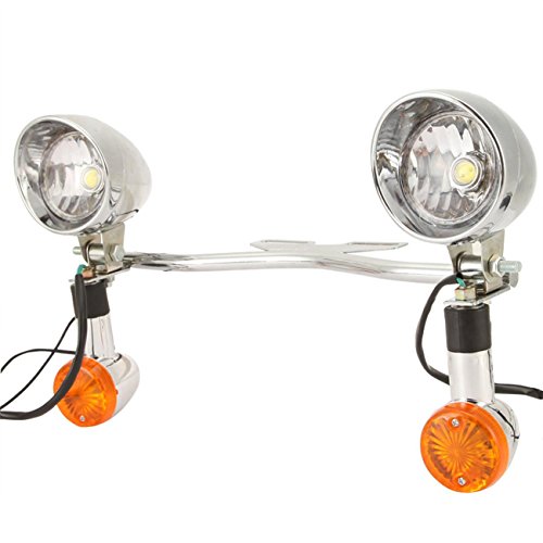 Innogrow Motorcycle Light Bar Bullet Daymaker Pre-Drilled Driving Passing LED Turn Signals for Harley Davidson Honda Kawasaki Yamaha Suzuki Cruisers
