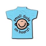 Small Dude Mini T-shirt Car Sticker, Baby on Board