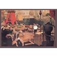 Empire Builders: Loading and Unloading Cargo - 16x24 Giclee Fine Art Print framed in Gold (20x30 fin