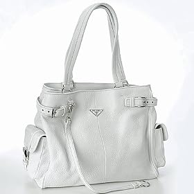Prada BR2703 White Leather Handbag