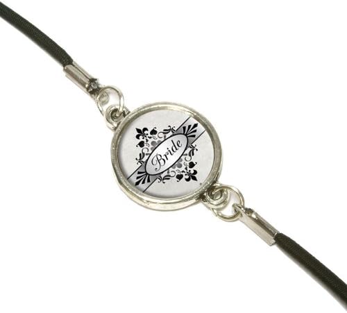 Bride on Floral Pattern Mrs Woman Hers Wife Bookmark Book Wrap Strap Elastic Band