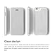 iPhone 6S Case, elago [Leather Flip][White/White] - [Card Slot][Screen Protection][Premium Hybrid Construction] – for iPhone 6/6S