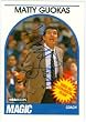 Matt Goukas autographed Basketball Card (Orlando Magic) 1989 Hoops #321
