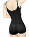 YIANNA Womens Body Shaper Seamless Tummy Control Shapewear Open Bust Slimmer Belly Shaper Bodysuit, YA7110-Black-S