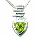 .75 Carat Trillion Cut Genuine Peridot Sterling Silver Pendant Necklace