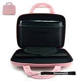 Philips PET741B/37 Portable DVD Player 7-Inch LCD Kroo 11275 Cube Case Carrying Briefcase Special Edition Pink + Includes a 4-inch Determination Hand Strap