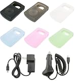  : Sandisk Sansa Clip 1gb 2gb 4gb Premium Silicone Skin Case Cover - Bundled with 12v Rapid Premium Car Charger and Home Travel Wall AC Adapter Charger - 6 Color Choices