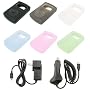 Sandisk Sansa Clip 1gb 2gb 4gb Premium Silicone Skin Case Cover - Bundled with 12v Rapid Premium Car Charger and Home Travel Wall AC Adapter Charger - 6 Color Choices