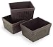Set Of 3 Choclate Shelfstorage Baskets