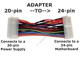 20 Pin Male to 24 Pin Female Power Supply to Motherboard Adapter Cable Converter