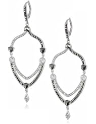 Judith Jack "Frosted Glaze" Sterling Silver Cubic-Zirconia Crystal Drama Drop Earrings