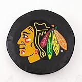 NHL Chicago Blackhawks Tire Cover Color: Black, Size: H1