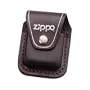 Black Zippo Logo Leather Belt Clip Pouch