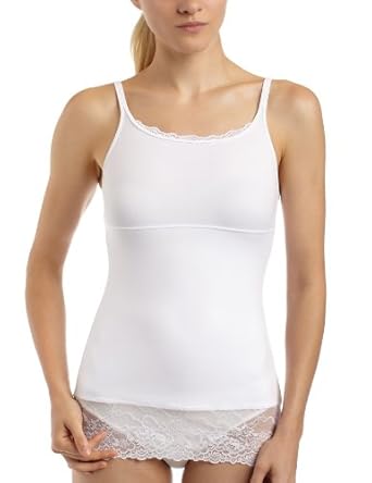 Flexees Women's Flexees Fat Free Dressing Lace Trim Tank