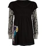 HURLEY Stamped Babydoll Girls Top