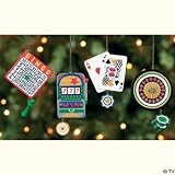 4 CASINO lottery CHRISTMAS tree ORNAMENTS holiday
