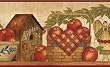 Burgundy Apple Season Wallpaper Border