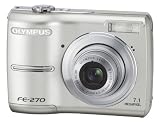 Olympus FE-270 Compact Digital Camera - Silver (7.1 MP, 3x Optical Zoom) 2.5" LCD