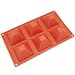 Freshware 6-Cavity Pyramid Silicone Mold and Baking Pan