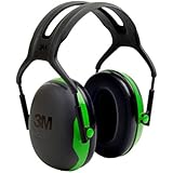 3M Peltor X-Series Over-the-Head Earmuffs, NRR 22 dB, One Size Fits Most, Black/Green X1A (Pack of 1)