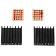 Combo-Pack of Premium Self-Stick Heatsinks - 2 mini-Copper Heatsinks and 2 1in x 1in Black Anondized Heatsinks for General PC use and XBOX 360 RAM ANA and Southbridge Cooling by XBRdepot 