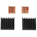 Combo-Pack of Premium Self-Stick Heatsinks - 2 mini-Copper Heatsinks and 2 1in x 1in Black Anondized Heatsinks for General PC use and XBOX 360 RAM ANA and Southbridge Cooling by XBRdepot
