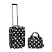 Rockland 2 Piece Upright Carry-On & Tote Luggage Set - Black Dot