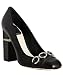 Christian Dior black pebble leather 'Twiggy' chain link pumps
