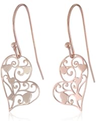 Sterling Silver Heart Filigree Earrings
