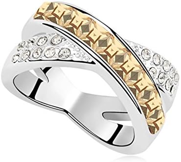 RI-100097C3-6 Fashion Crystal Simple Pear Inlaid Crystal Women's Ring
