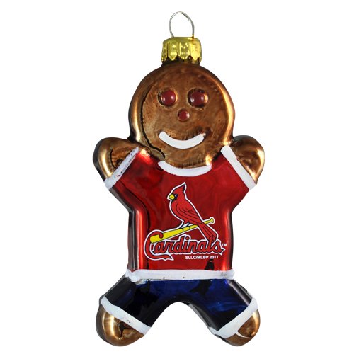 MLB St. Louis Cardinals Blown Glass Gingerbread Man Ornament