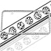 Swarovski 125 Iced Crystal On Chrome License Plate Frame