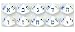 Set of 5 Dices - 10 Sided polyhedral - Hebrew Numbers