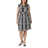 Women's Plus-Size Merona® Black/White Sleeveless Empire Dress