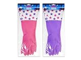Pair of Glamour Star Washing Up Rubber Gloves - Purple