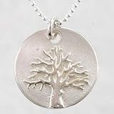 Round Tree of Life Pendant in Sterling Silver on 16 chain, #8882