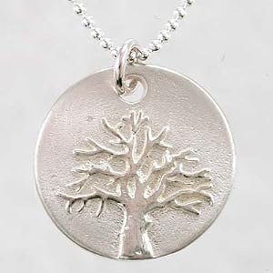 sterling silver round tree of life pendant