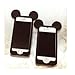 DECO FAIRY? Lovely Animal Black Ears Silicone TPU Bumper for iPhone 5 / 5S- Bear Ears/ Mouse Ears/ Cat Ears