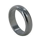 5mm wide Hematite Gemstone Band Ring Size 4 to 12