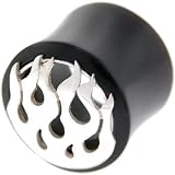 11/16 Organic Black Horn FLAME Plug