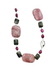 SS 24in Green Agate/Stabilized Stone/Freshwater Cult. Pearl Necklace