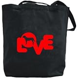 Canvas Tote Bag Black Love Silhouette Greater Swiss Mountain Dog Dog
