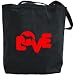 Canvas Tote Bag Black  Love Silhouette Greater Swiss Mountain Dog  Dog