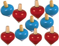 Wooden Spinning Top - 10 Pack