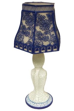 Artisan Blue Candle Lamp (12.5h)