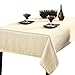 Benson Mills Gourmet Spillproof 70-Inch Round Fabric Tablecloth, Ivory