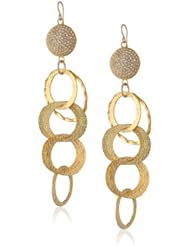 Devon Leigh Diamond Illusion Gold Chain Dangle Drop Earrings