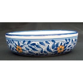 Le Souk Ceramique ~ Daisy Blue 4 Qt. Salad Pasta Bowl by Le Souk Ceramique