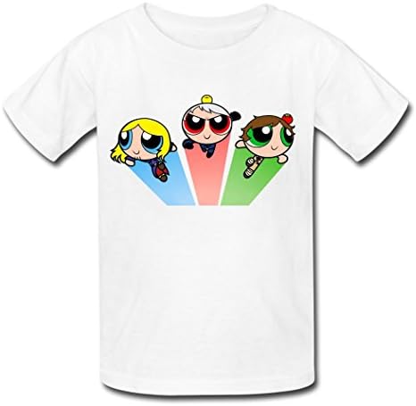 Menglisa Powerpuff Girls Characters Kid's Funny T-shirt White X-Small